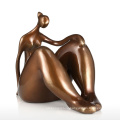 Hot sale bronze sitting fat woman sculpture